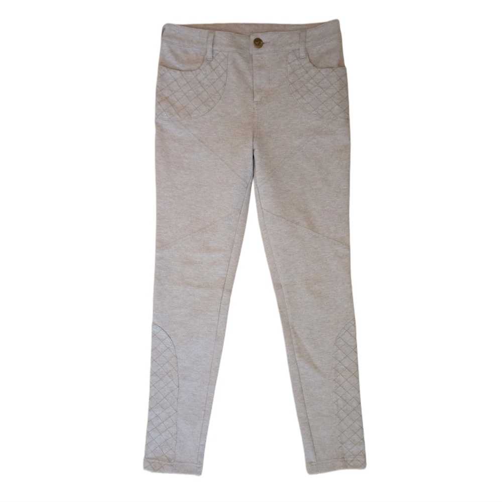 Free People Gray Quilted Stretch Pants Size 4